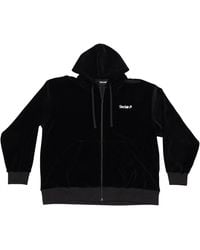 Sinclair - Sexclair Velour Zip Up Hooded Sweatshirt Ssvzuhsb" - Lyst