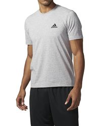 adidas - Essential Droptail 3 Stripe T-Shirt Bq1544" - Lyst