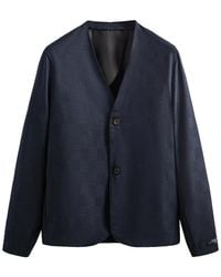 Kith - Shadow Check Collarless Jacket "Nocturnal" Khm010311 413" - Lyst