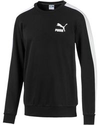 PUMA - Iconic T7 Fleece Crewneck Sweatshirt 595296 01" - Lyst