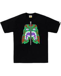A Bathing Ape - Color Camo Tiger T-Shirt 1J30 110 057 Blk" - Lyst