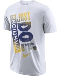 Nike - Nba Golden State Warriors Dri‑Fit T‑Shirt "Just Do It" Aq6261 100" - Lyst