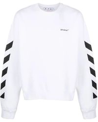 Off-White c/o Virgil Abloh - Diagonal Helvetica Oversized Sweatshirt Omba058C99Fle0010110" - Lyst
