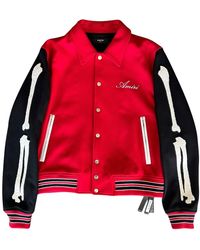 Amiri - Chicago Exclusive Bones Varsity Jacket Exmos205 610" - Lyst