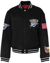 Jeff Hamilton - Oklahoma City Thunder Wool Varsity Jacket Vegan Nba Okl Thu 100" - Lyst
