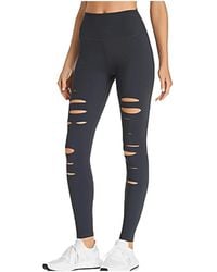 Alo Yoga - High-Waist Ripped Warrior Legging "Anthracite" 11" - Lyst