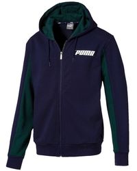 PUMA - Rebel Hooded Jacket Tr (peacoat) Coat - Lyst