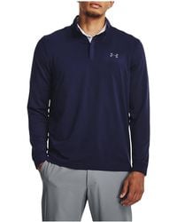 Under Armour - Playoff Quarter-Zip Long-Sleeve Shirt "Midnight Pitch" 1370155 410" - Lyst