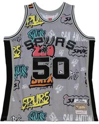 Mitchell & Ness - Slap Sticker Swingman Jersey "Nba Spurs 1998 David Robinson" Tfsm4768 Sas98Drbgrey" - Lyst