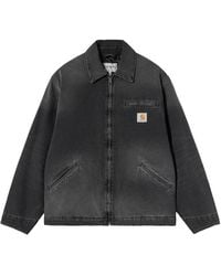 Carhartt - Og Detroit Jacket Denim (Grind Wash) I036259 89 B7" - Lyst