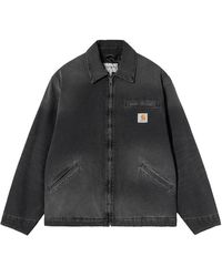 Carhartt - Og Detroit Jacket Denim (Grind Wash) I036259 89 B7" - Lyst