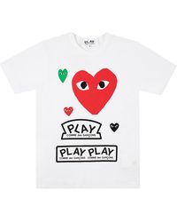 COMME DES GARÇONS PLAY - Play Multi Logo T-Shirt Ax T279 051 1" - Lyst