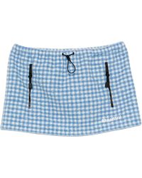Miu Miu - Vichy Fleece Miniskirt Light" Mg2518 6375 F0Ub3" - Lyst