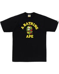 A Bathing Ape - Sta Camo College T-Shirt Multi" 124" - Lyst