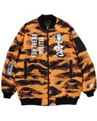A Bathing Ape - Tiger Camo Long Ma-1 Bomber Jacket 001Hji701001 Org" - Lyst