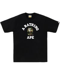 A Bathing Ape - Glitch Woodland Camo College T-Shirt Camo" 0Zxtem031101Q Bkm" - Lyst