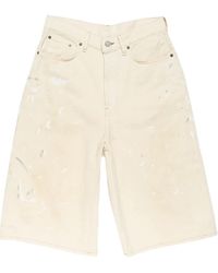 Acne Studios - Painted Distressed Deinm Shorts Be0218 100" - Lyst