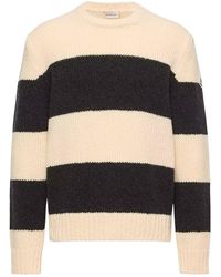 Moncler - Striped Wool Blend Bouclé Jumper Mon125" - Lyst