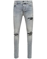 Amiri - Mx1 Leather Patch Jeans "Stone" Ps23Mds009 765" - Lyst
