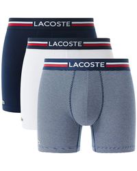 Lacoste - 3-Pack Cotton Boxer Briefs 6H1281 51 525" - Lyst