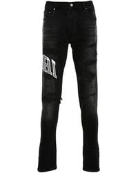 Amiri - Repair Varsity Logo Jeans "Vintage" Amdnsy1050 097" - Lyst