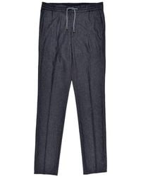 Brunello Cucinelli - Wool Leisure Trousers "Dark" Brun2287" - Lyst
