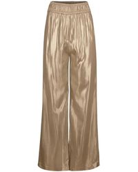 Brunello Cucinelli - Wide Leg Satin Trousers Brun325" - Lyst