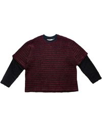 Song For The Mute - Double Layered Sleeves Pullover Sweatshirt 242 Mjp025 Ribdwne" - Lyst