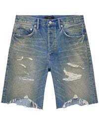 Purple Brand - High Summer Destroy Denim Shorts "Mid" P059 Hsdm326" - Lyst