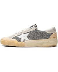 Golden Goose - Super-Star Crystal Upper Leather Star Crystal Toe And Tongue Suede Heel Rubber Spur Ice Vanilla" Gmf00510.F004366.70271" - Lyst