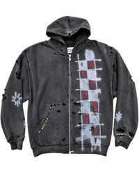 Satoshi Nakamoto - Get What I Want Distressed Spray Paint Zip Up Hoodie Sat101" - Lyst