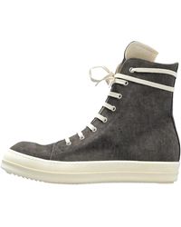Rick Owens - Denim Vegan High-Top "Dust Milk" Du02F6807 Drk 341" - Lyst