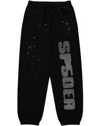 Sp5der - Rhinestone Silk Sweatpants 541" - Lyst