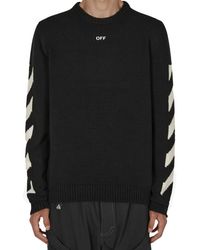 Off-White c/o Virgil Abloh - Diagonal Arrow Knit Crewneck Omhe023C99Kn100" - Lyst