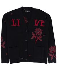 Amiri - Cardigan Wkcar Rosblk" - Lyst