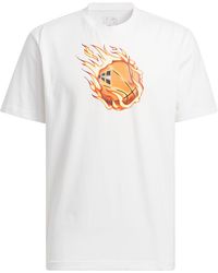 adidas - On Fire Basketball Graphic T-Shirt Iy1160" - Lyst