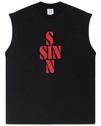 Vetements - Sin Sleeveless T-Shirt Vtm-Mtps-0004" - Lyst
