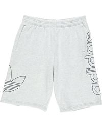 adidas - Originals French Terry Outline Short "Light Heather Collegiate" Dv3272" - Lyst
