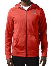 Reebok - Crossfit Workout Ready Fleece Full Zip Hoodie "Riot" S99116" - Lyst
