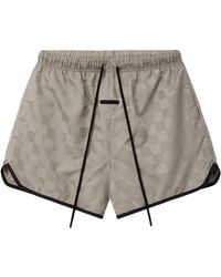 Fear Of God - Essentials Nylon Checkered Gym Short "Seal" Rw00301 0225" - Lyst