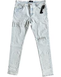 Amiri - Crystal Applique Logo Jeans "Bleached" Pf23Mds015 496" - Lyst