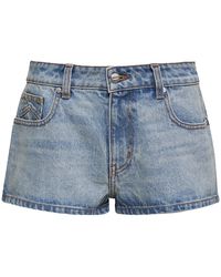 Rhude - Low-Waist Denim Shorts Rhss24Sh21012305 Lig" - Lyst