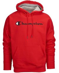 Champion - Powerblend Fleece Script Logo Hoodie Gf89H Y067942Wc" - Lyst