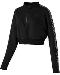 PUMA - Wild Pack T7 Cropped Crew Track Top Jacket 578468 01" - Lyst