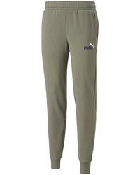 PUMA - Essential+ Embroidery Logo Fleece Pants "Grape Leaf 846810 44" - Lyst