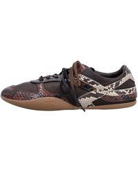 Miu Miu - Python Print Sneakers "Moro Tabacco" 5E428E 3Zl4 F0Q70 F B005" - Lyst