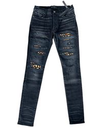 Amiri - Leopard Patch Thrasher Jeans "Aged" Mds105 023 Aged" - Lyst