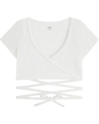 Kith - Ailee Monogram Towel Wrap Top Khw030648 101" - Lyst