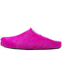 Marni - Long Hair Calfskin Fussbett Sabot Mule "Fuchsia" Sbmr000600P412200C57" - Lyst