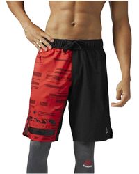 Reebok - Workout Ready Graphic Board Short Prime" Bk2938" - Lyst